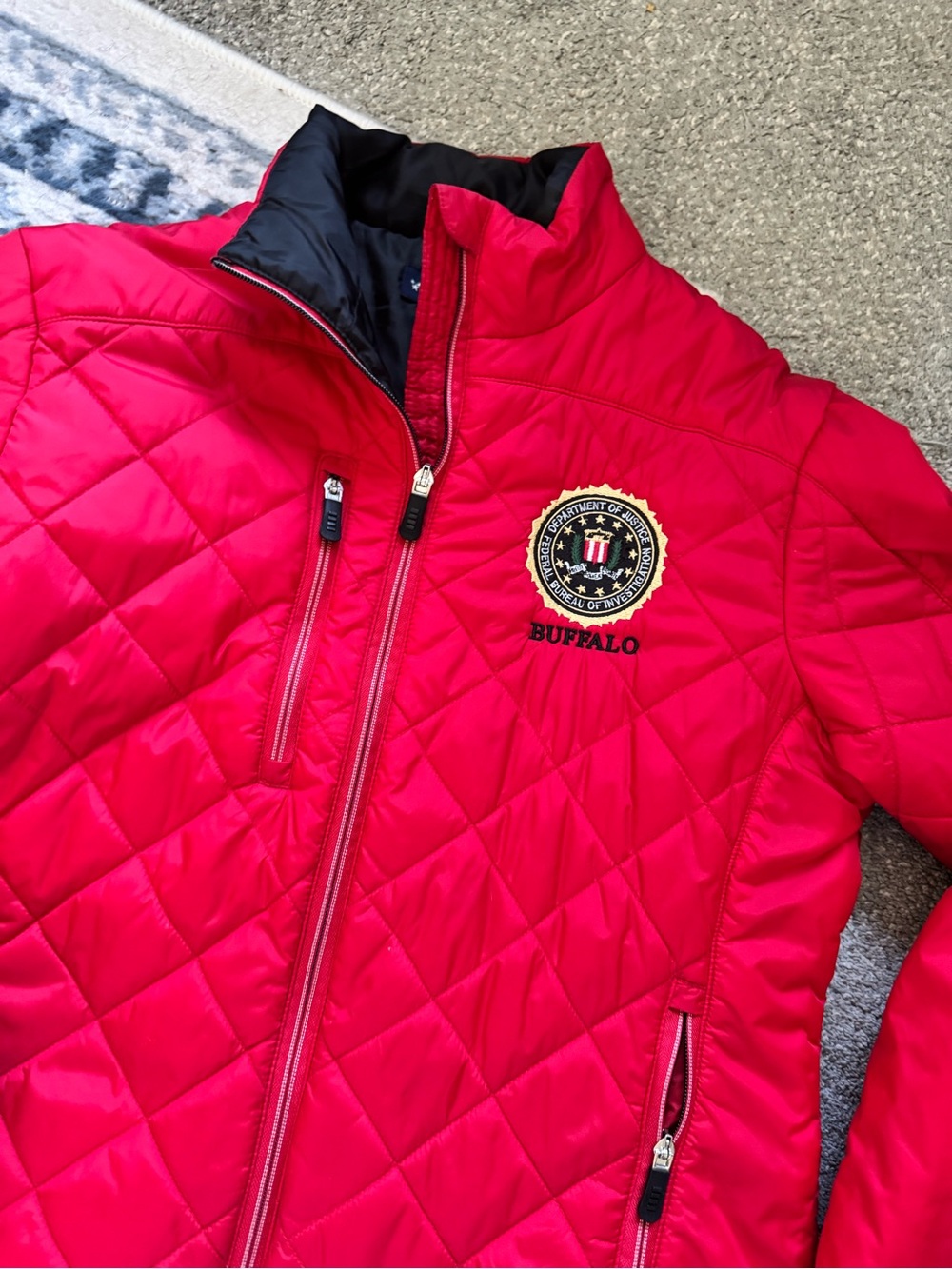 HERO247.com Red FBI Jacket  – Adult Size Medium Embroidered official FBI Logo